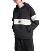 adidas Ανδρικά Φούτερ με Κουκούλα Color Block με Μισό Φερμουάρ Μαύρο IP9488
