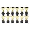 12Pcs Mini Trophies Bright Color Strong Plastic Stable Base Light Weight Gold Award Trophies for Kids School Party