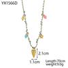 CARLIDANA Elegant Stainless Steel Hand-woven Rope Chain Flower Starfish Heart Sea Pendant DIY Charm Bracelet Necklace for Women