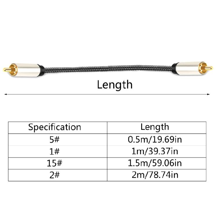 Digital Coaxial Audio Cable Subwoofer Cable RCA to RCA Cable Dual Shielded Cable