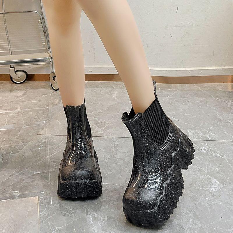 Fashion Spring Fall 2025 Fashion Platform Heightened Non-Slip Short Thigh Boots for Women