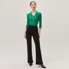 Ditu Women's Black Micro-Flared Knit Pants