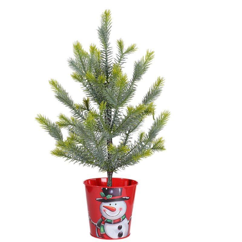 

45 см Рождественская елка Настольный Мини Маленький Искусственный ПЭ Кипарис Сосновый Железный Раковина Двухцветный Nobesone
