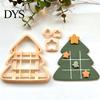 Küchenutensilien zum Backen Weihnachts-TicTacToe-Keksstempel, Schneemann-Baum-förmige Form Feiertags-DIY-Werkzeuge Backen, Keksstempel Party, Festlich