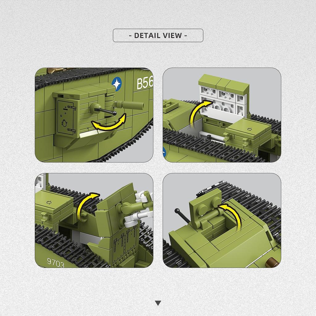 Military Tanks Tiger PanzerVI Sherman MK.V US Army Quan Guan War Soldier Figure Model Building Block Brick kid Children Toys