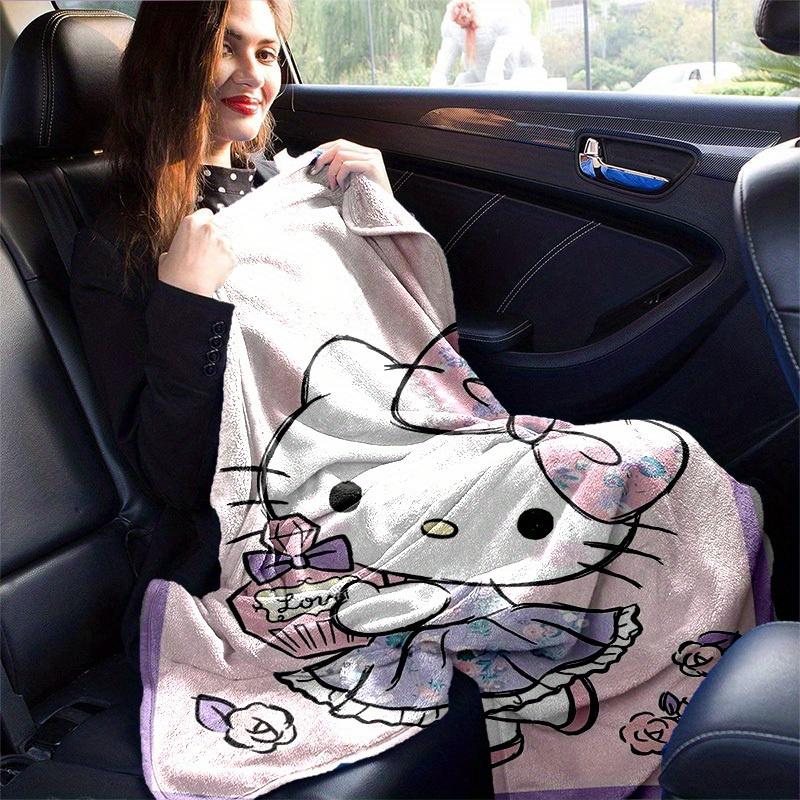 1pc. Hello Kitty Floral Print Blanket - Cute Home Decor, Office Napkin, Outdoor Throw Giftz0411225