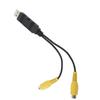 USB to CVBS Video Output Adapter HD Video Easy to Use USB to RCA Interface Cable Adapter for Vehicle