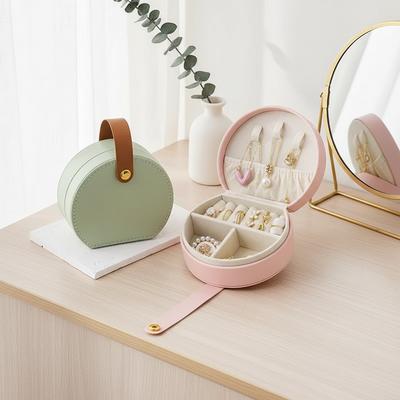 Mini Jewelry Organizer Εμφάνιση Ταξιδιωτικές κοσμηματοθήκες Κουτιά Σκουλαρίκια Κολιέ δαχτυλίδι Φορητή τσάντα κοσμηματοπωλείο Δερμάτινη αποθήκευση