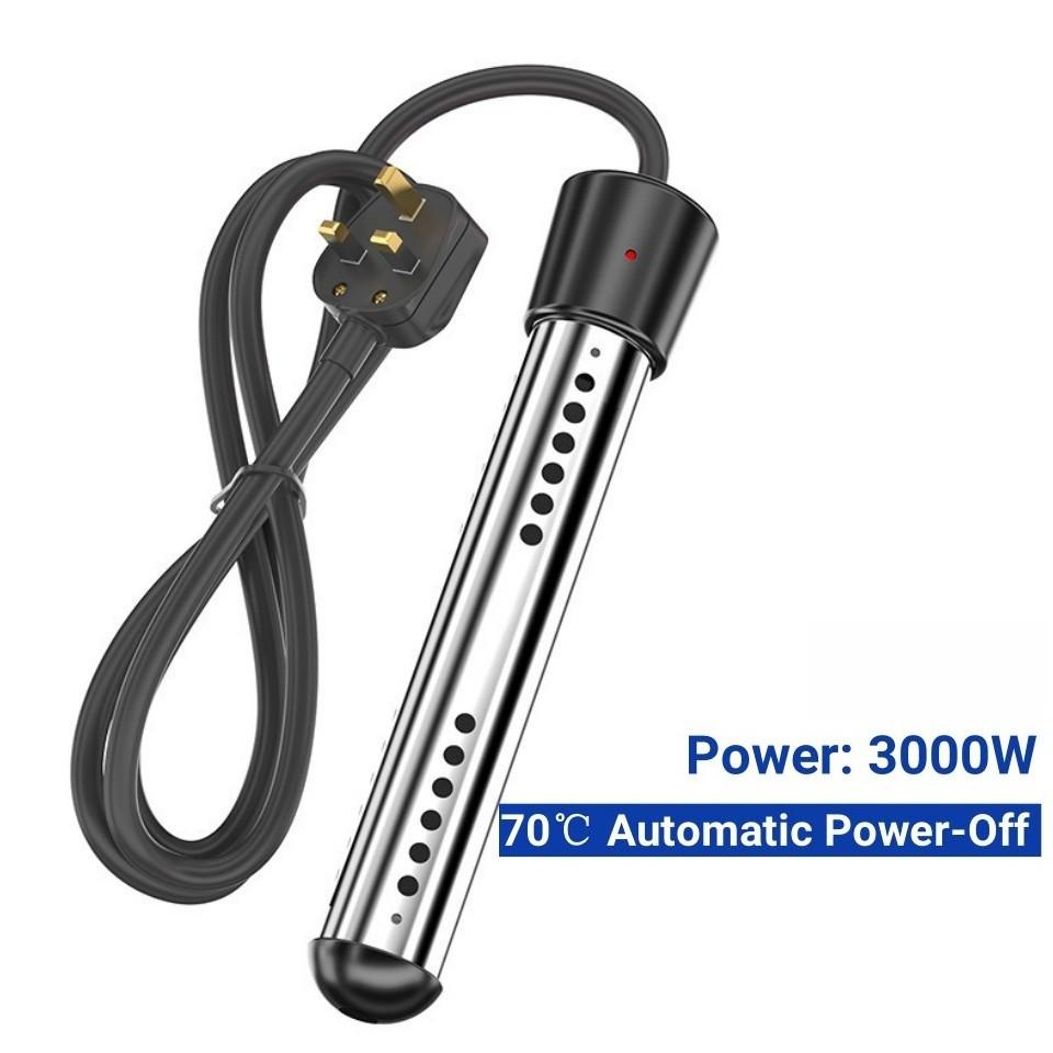 2000W/3000W High Power Immersion Electric Water Heater Mini Portable Fast Heating Bath Tub Shower Temperature Control Boiler
