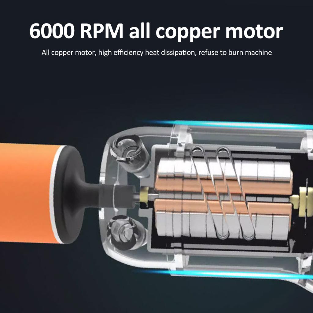 Car Buffer Polisher 2 Gear Cordless Car Buffer Waxer For Car Detailing Polishing And Waxing with