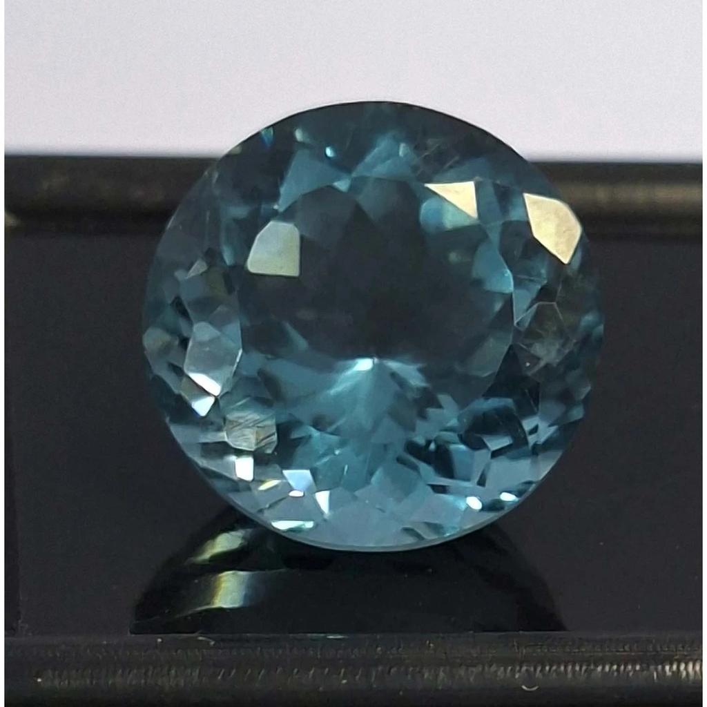 Certified Natural Teal Blue Tourmaline Round Cut 7-9 Ct Beautiful Gemstone