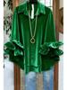 3D Printed Creative Pattern Long Sleeve Women's Lace Lapel Shirt