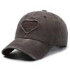 Peaked Cap Men's Sun Hat Retro Spring and Summer Versatile Washed Embroidery Baseball Cap Women's Pink Soft Top Trendy Love New