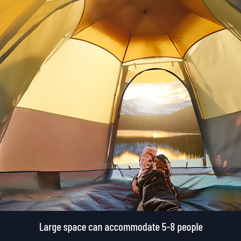 Portable Automatic Fast-Opening Rainproof Tent for 2-4 People - Ideal for Outdoor Camping, Wilderness, & Beach