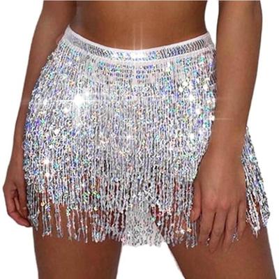 Αποκριάτικη Φούστα Χορού της Κοιλιάς με Πούλιες και Φούντες στη Μέση