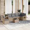 VidaXL Garden Lounge Set with Cushions 7 Pcs, Patio Sofas, Patio Furniture Set, Outdoor Furniture, Beige 3252576