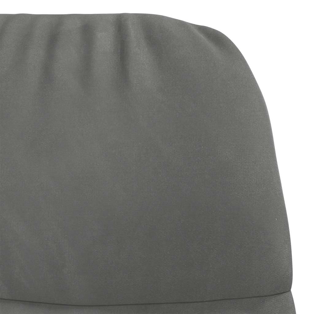 Rocking Chair with Footstool Dark Grey Velvet