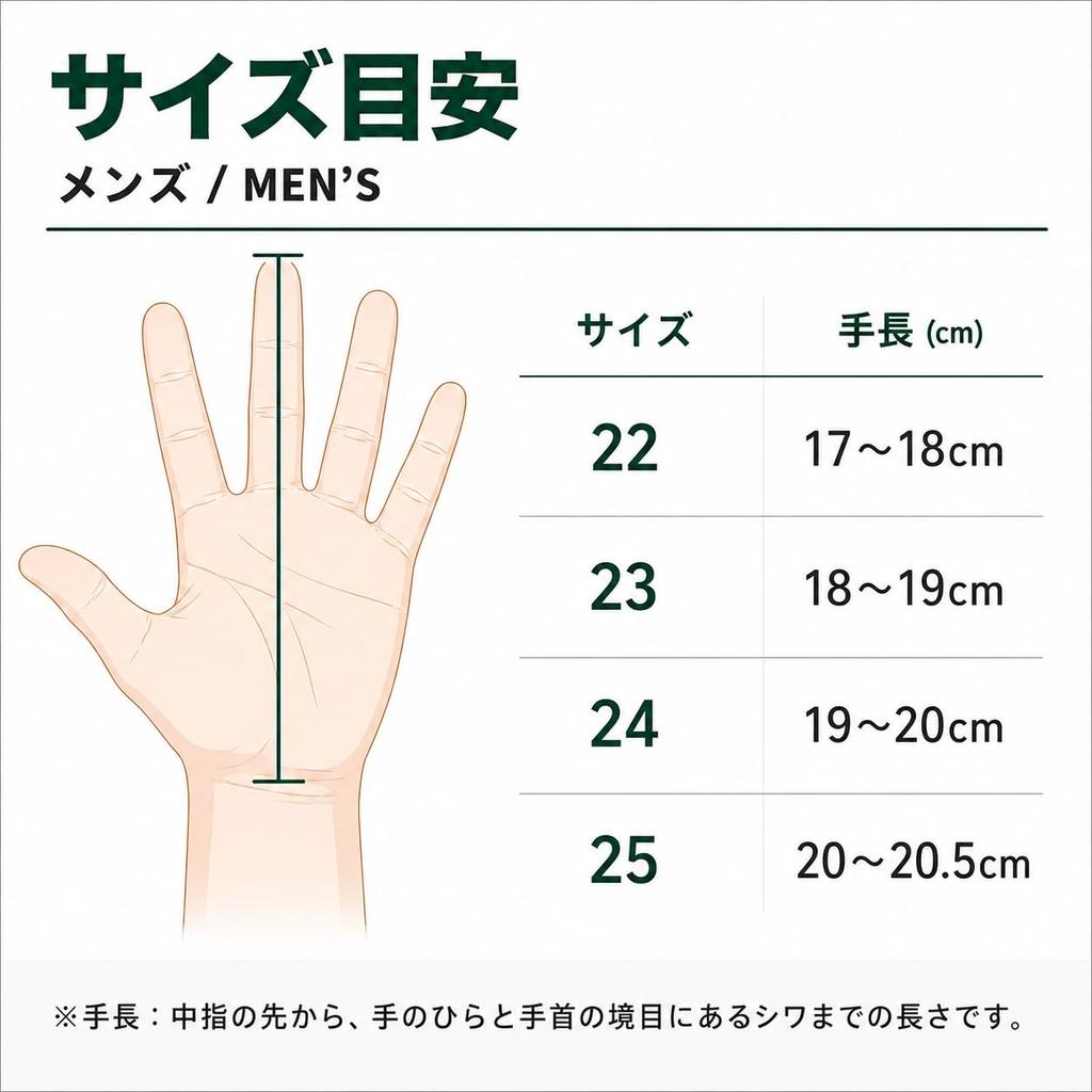 GloveGuruGolf Golf Gloves for 2 Types Gloves per Left Hand High 23cm Men, (2 Set), Only, All-Weather, Durability, (S-M)