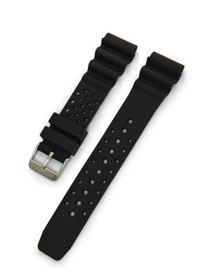 CASSIS Rubber Watch Strap, Fully Waterproof, TYPE DIVER 20, 20mm, Black, with Replacement Tool, X0032L46019020M
