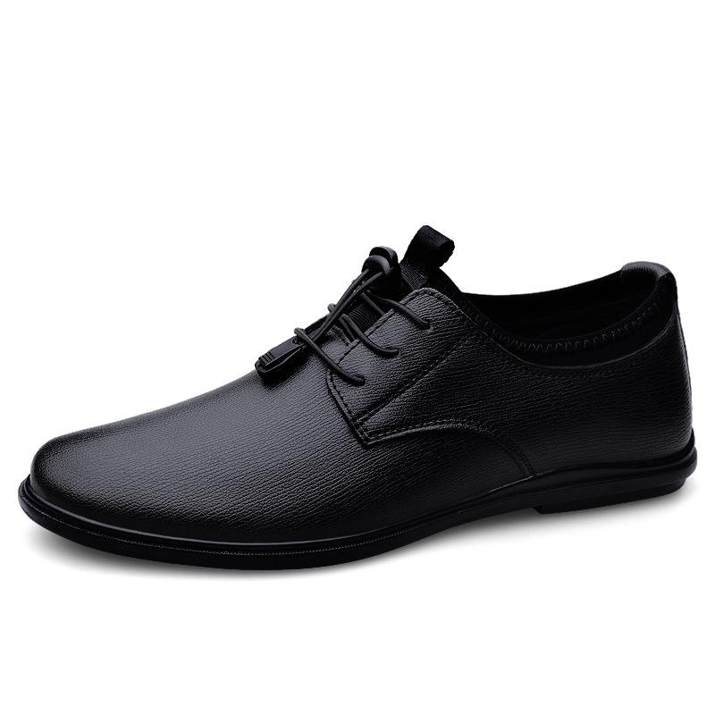 

Простые повседневные кожаные туфли для мужчин, удобные оксфордские туфли, обувь для прогулок на открытом воздухе, винтажный стиль, мужская официальная обувь для вечеринок 44 чёрный