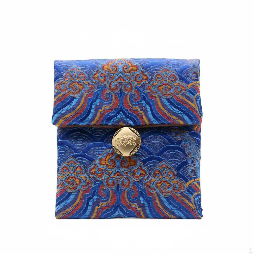Chinese Design Jewelry Pouch Handmade Embroidered Bag Versatile Silk for Gift