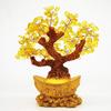 Feng Shui Yellow Quartz Crystal Tree, Bonsai Style Money Trees Decoration for Luck and Wealth (Yuan Bao)