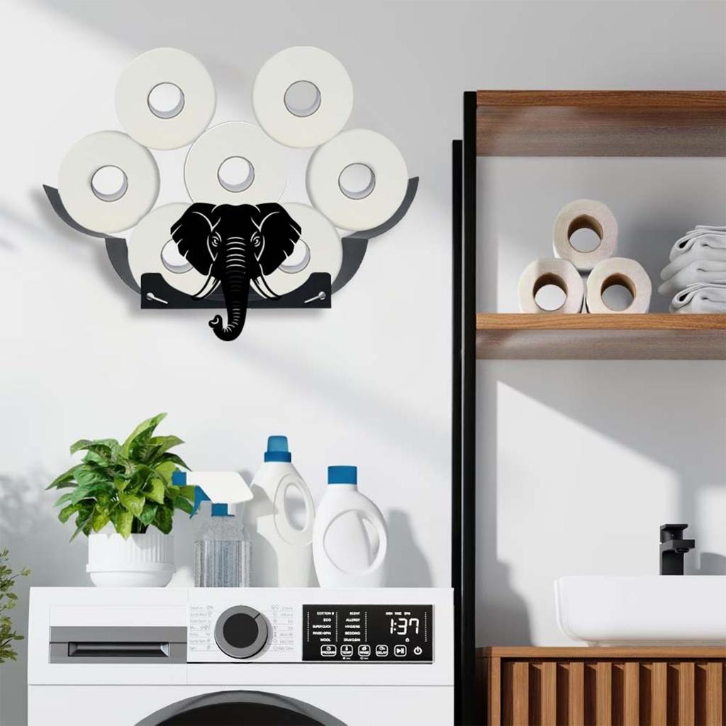Wrought Wall Mount Towel Holder Large Capacity Decorative Tissue Dispenser for Kitchen Bathroom