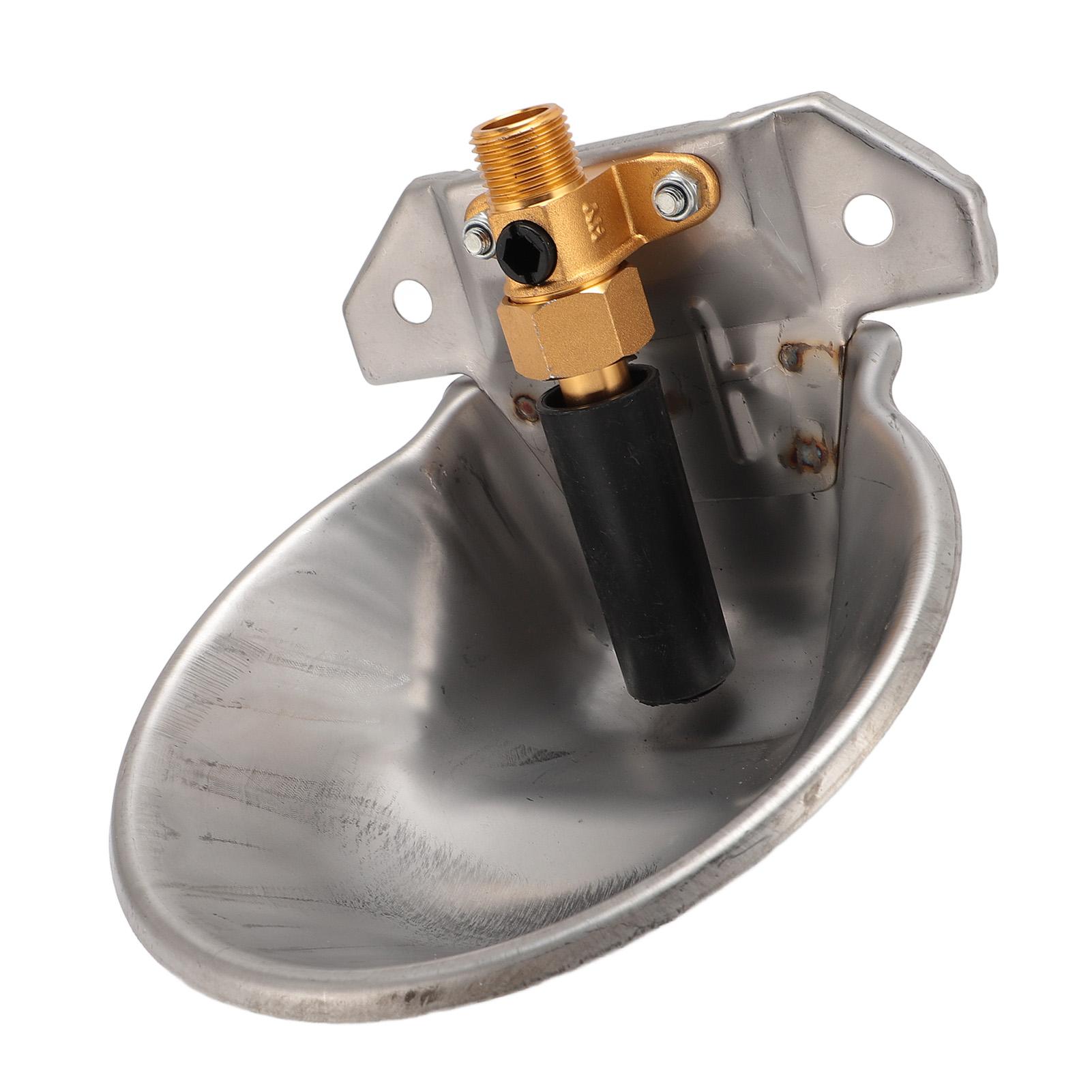 Farm Drinking Bowl Water Dispenser Stainless Steel Automatic Goat Waterer Fountain with Valve Touch Switch for Livestock