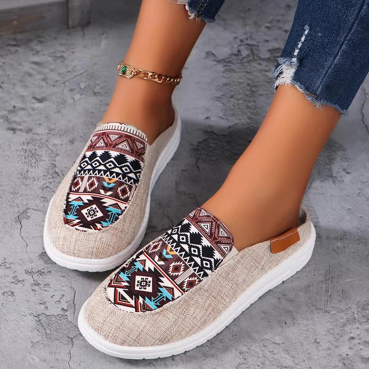 

Весна-лето, женские полутапочки с круглым носком, модная прогулочная обувь, одинаковые по цвету повседневные удобные женские кроссовки с неглубоким носком 37 хаки