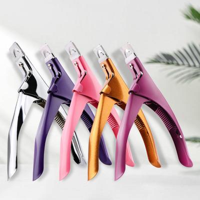 Nail Art Clipper Sharp High Hardness U-shaped Stainless Steel DIY French Manicure Fingernail Nail Scissors Nail Salon Supply