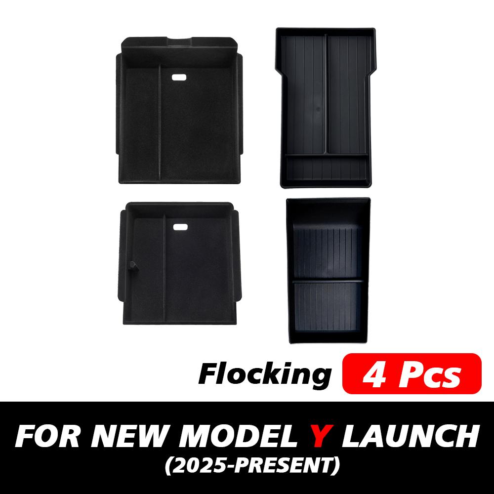 

For Tesla New Model Y Launch 2025 Juniper Center Console Eyeglasses Storage Case Armrest Storage Box Upper&Lower Accessories