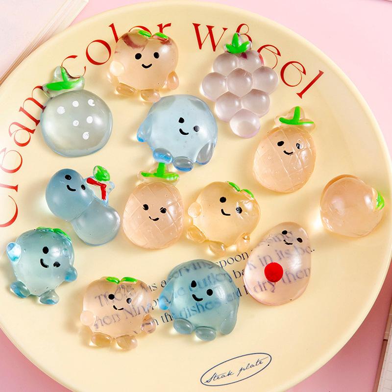 10/20Pcs Kids Birthday Party Favors Prizes Guest Gifts Mini Transparent Fruit Mochi  Stress Relief Toys