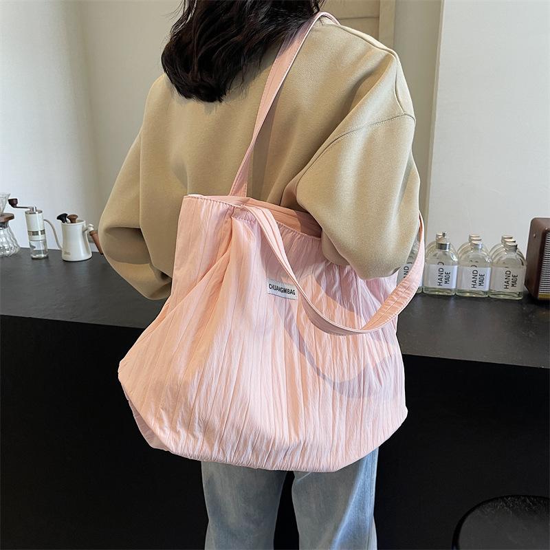 Casual Versatile Lazy Wind Tote Bag 2025 New Niche Simple Korean Large-capacity Student Commuting Shoulder Bag