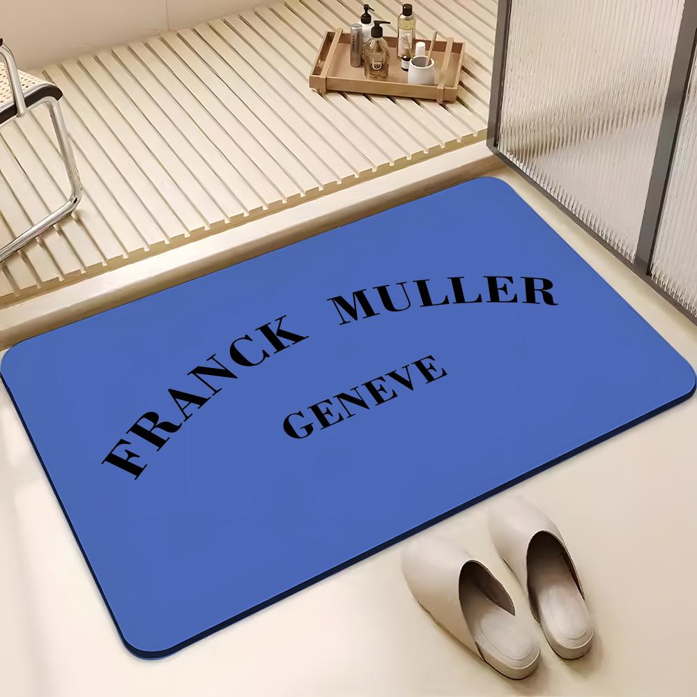 ANIME F-FRANCK MULLER Floor Mat Absorbent Floor Mat Non-Slip Entrance Rug for Bathrooms Restrooms and Toilets