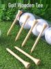 Natural Bamboo Golf Tees Ball Holders – Bulk Pack, Wood Color.
