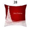 Merry Christmas Cushion Cover Xmas Pillowcase Happy New Year Navidad Santa Claus Red Pillow Cover Ornament Gifts Home Decor