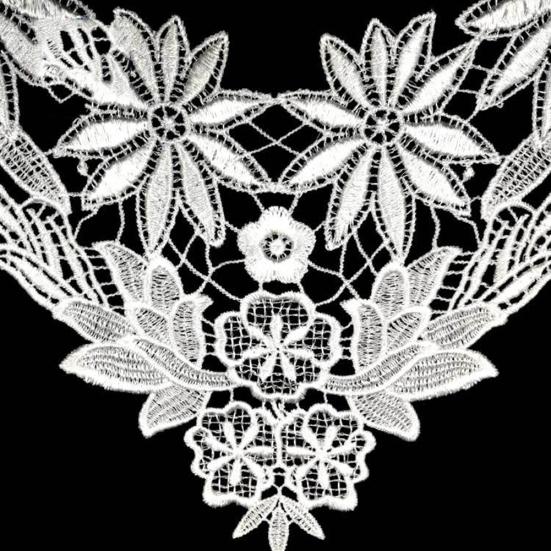 Refreshing Flower Embroidery Lace Collar Sewing Handcrafts DIY Applique Decor