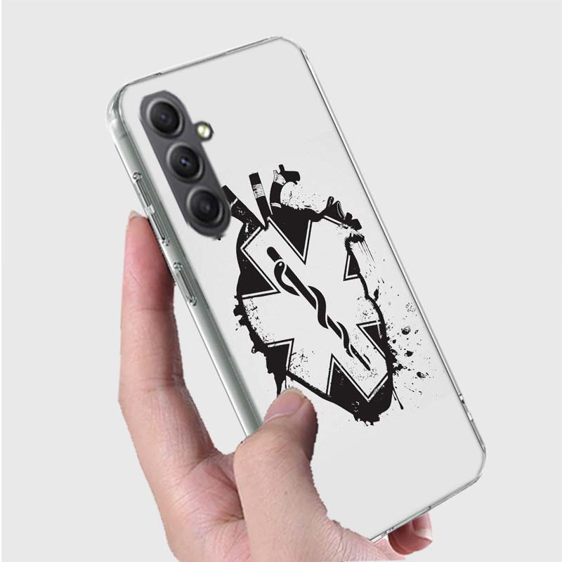 EMT EMS Medical Rescue Case For Phone Samsung Galaxy A12 A22 A32 A52 A52S A13 A23 A33 A53 A14 A24 A34 A54 5G A73 A42 A9 A8 A7 A6
