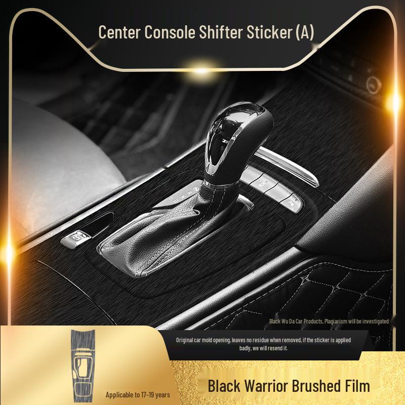 Black Warrior Gebürsteter Autoaufkleber für Buick Regal 17-21: Innenraummodifikation Mittelkonsolen Dekoration