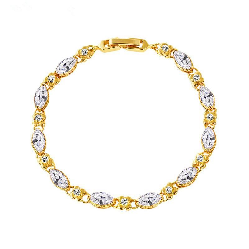 Gold Plated 24k Bracelet Ruby Bracelet for Women Wedding Christmas Birthday Gift