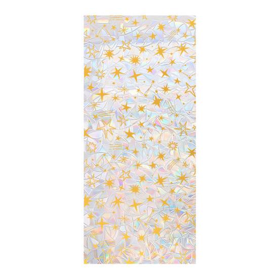 Window Privacy Film, Stained Glass Pattern Decorative Window Sticker, Rainbow Static Cling, Sun Blocking Reusable Decals for Glass Doors, Bedroom