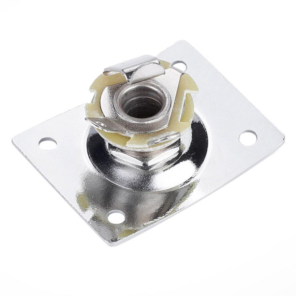 2 Piezas Jack de Entrada Metálico 1/4 de Pulgada Piezas de Guitarra Reemplazo Placa de Jack de Salida Guitarra Eléctrica