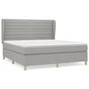 3128613 vidaXL Divan Bed with Mattress Light Grey 160x200cm Fabric