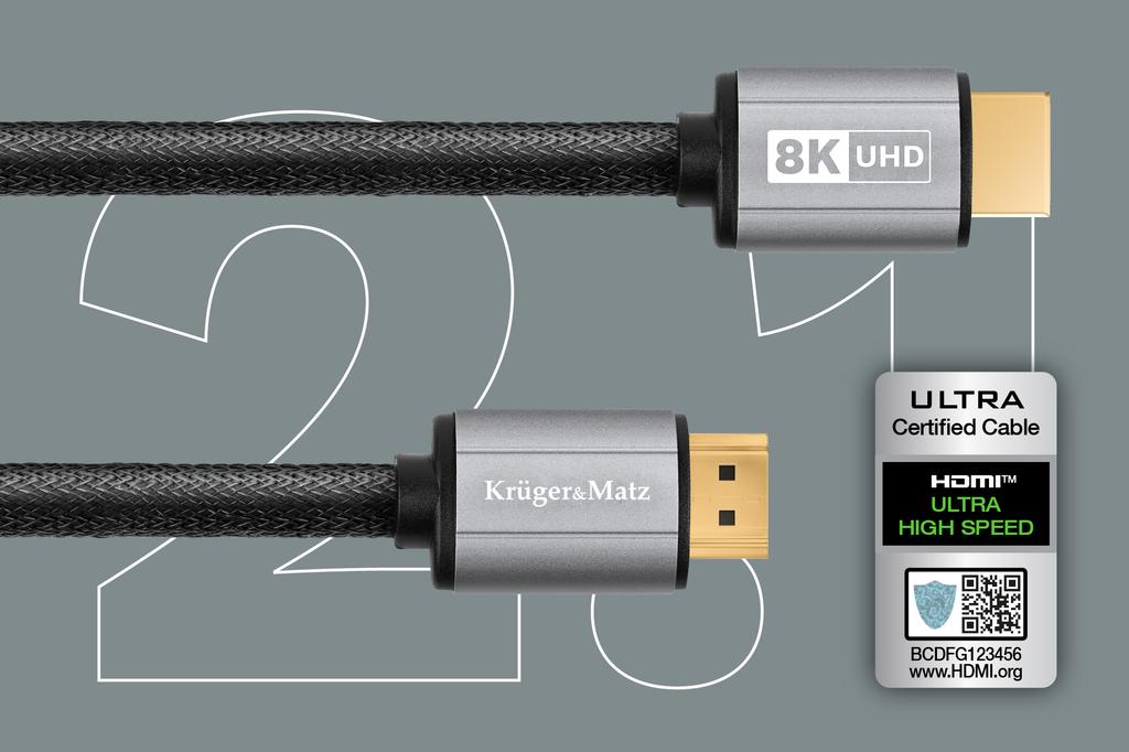 HDMI - HDMI 2.1 cable 0.9m UHD 8K 60Hz KrugerMatz