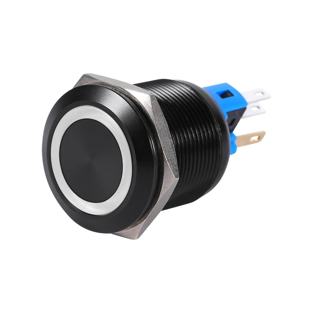 22mm 12V-24V Wasserdruckschalter Selbstverriegelnd Druckknopf Rot LED