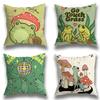 Cartoon Frog Pillow Cover Living Room Sofa Cushion Cover Bedroom Room Bed Pillow Cover Home Decoration