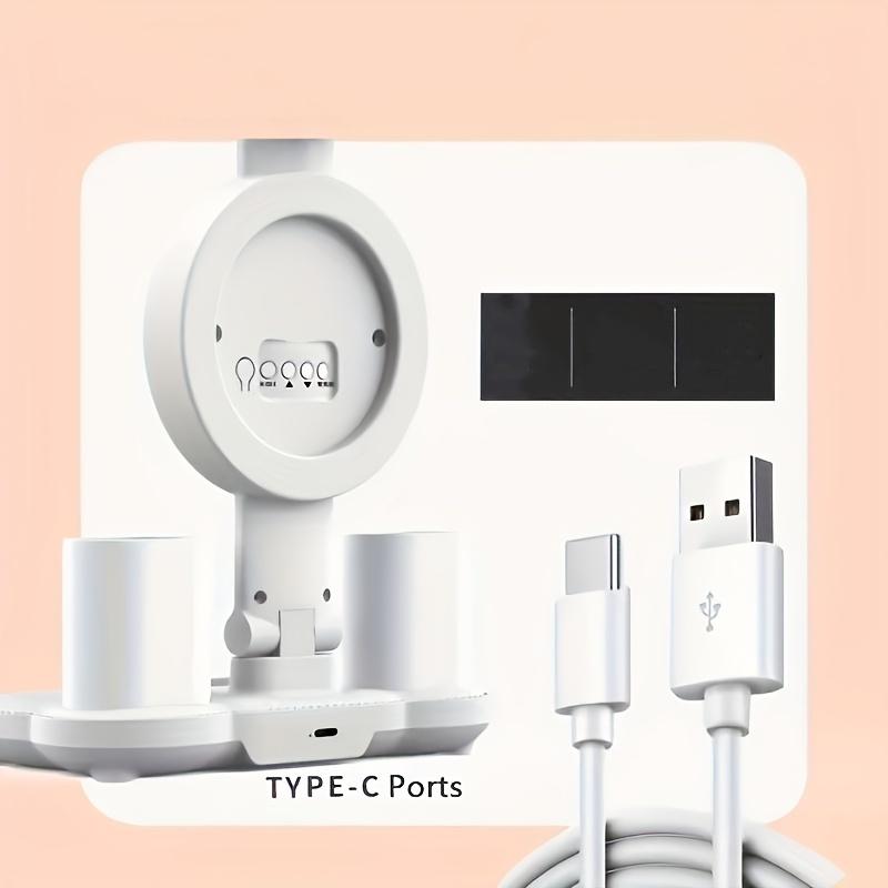 1 LED Desk Lamp with Fan, 3-Speed Dimming, USB Powered, No Batteries, Durable PVC, Eye Night Light, Portable Fan, for Students, Electronic