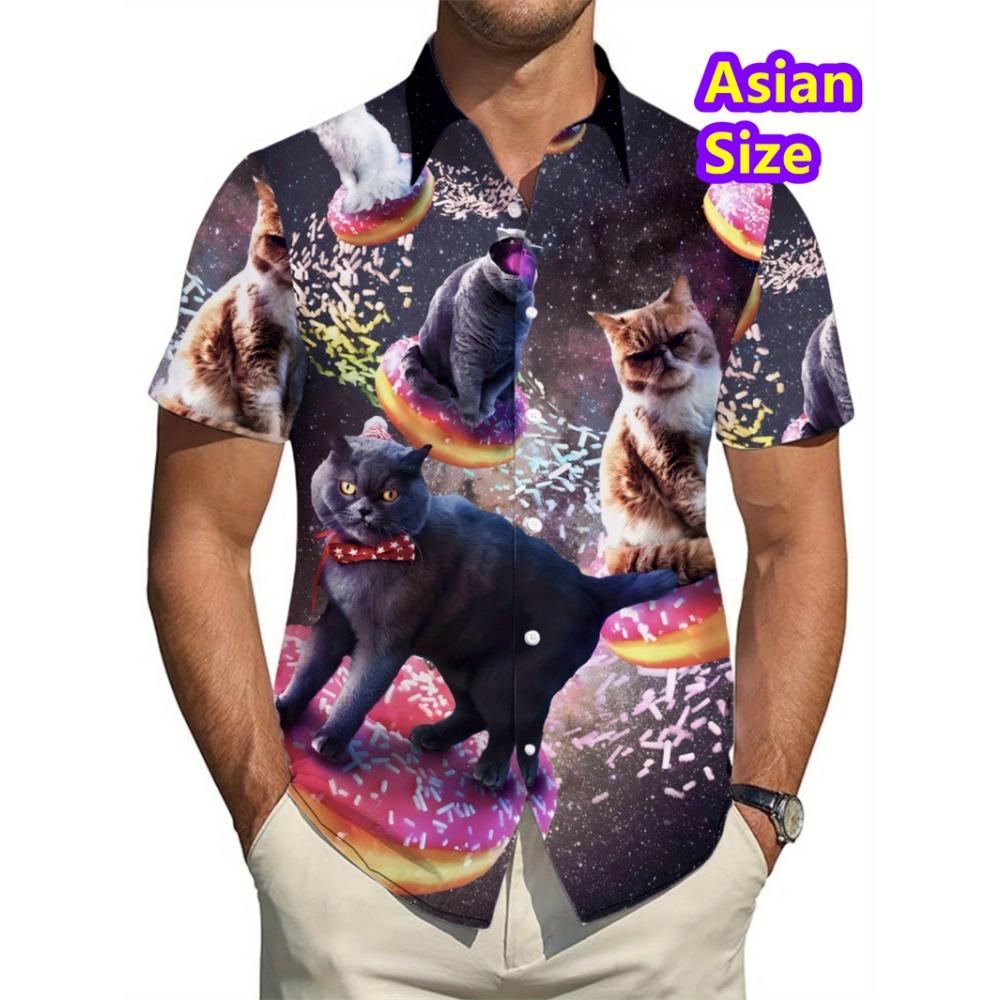 Hawaiian Shirt Man Streetwear Car Beer 3d Print Graphic Street Beach Men's Shirt Casual Short Sleeves Button-down Shirt Man Top