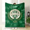 "Ferencvárosi Torna Club Logo Design" Patterned blanket, flannel, suitable for all seasons, home decor, warm and cozy