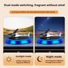 Car Solar Powered Rotating Aircraft Perfume Automatic Rotating Air Purifier Propeller Rotary Perfume Diffuser Car Ornament
